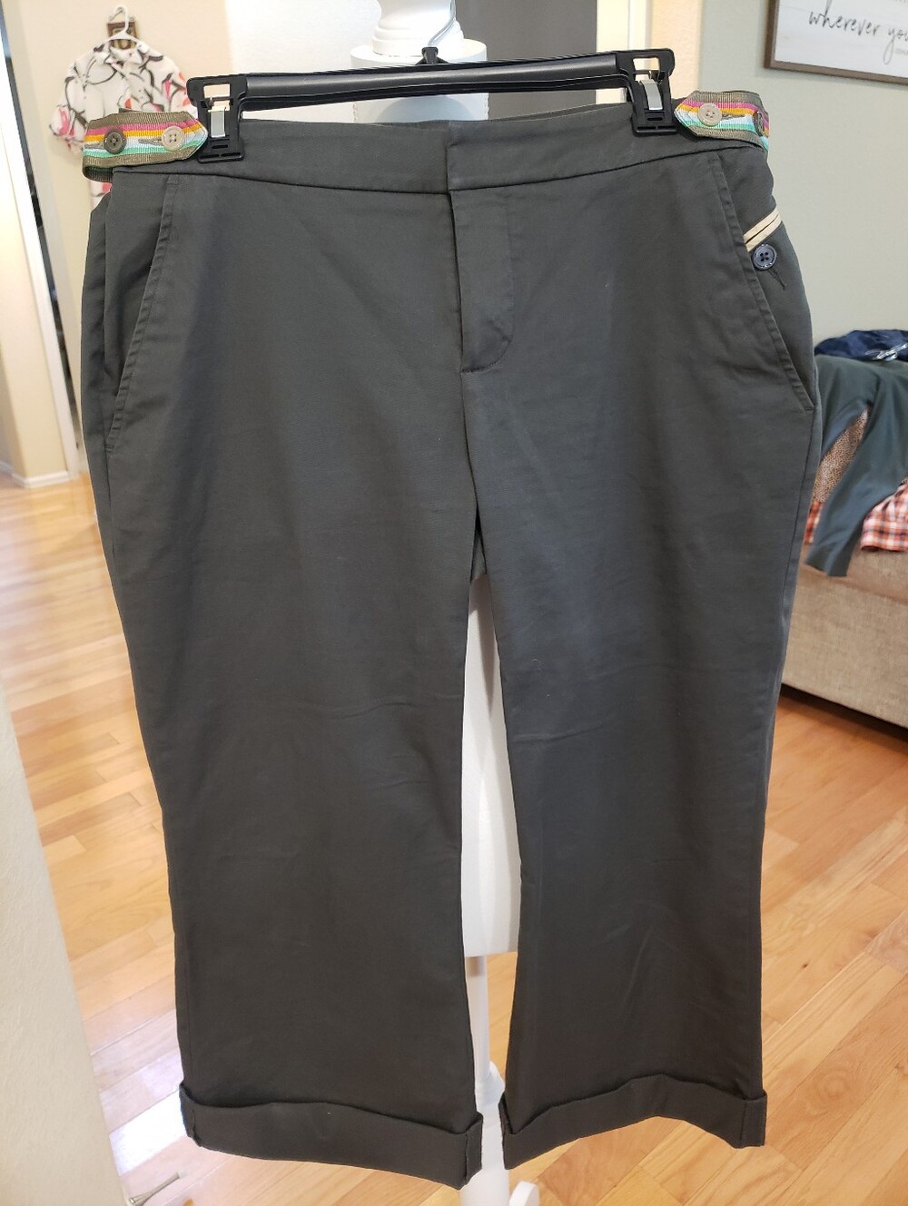 Birdies Women's Grey Chino Pants